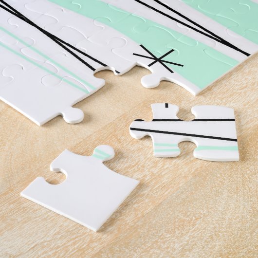 Flamingo Aqua puzzle Legpuzzel (Zijkant)