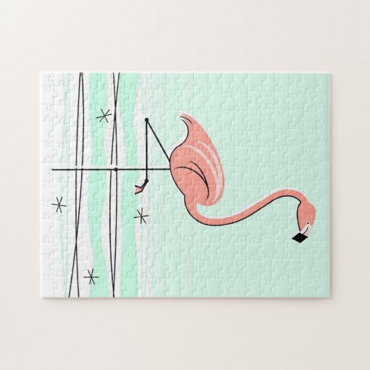 Flamingo Aqua puzzle Legpuzzel (Horizontaal)