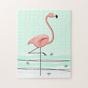Flamingo Aqua puzzle Legpuzzel