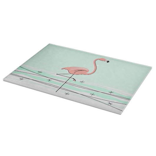 Flamingo Aqua snijplank (Hoek)
