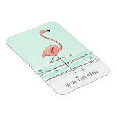 Flamingo Aqua Text magnet flexibel Magneet (Rechterzijde)