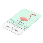 Flamingo Aqua Text magnet flexibel Magneet (Linkerzijde)