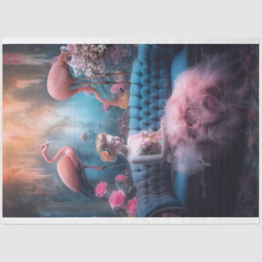 Flamingo Arcadia, Meisje uit de jaren vijftig, Eth Tissuepapier (Voorkant)