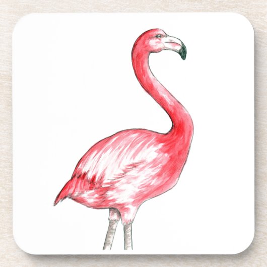 Flamingo Art Bier Onderzetter (Voorkant)