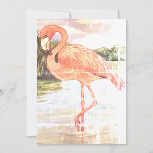  Flamingo Art einde zomervakantie Kaart (Voorkant)