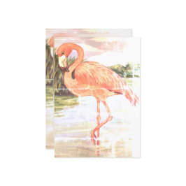 Flamingo Art einde zomervakantie Kaart