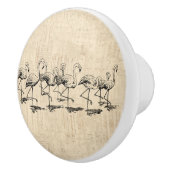 Flamingo Art Flamingos Keramische Knop (Rechts)