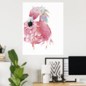 Flamingo Art Poster (Thuiskantoor)