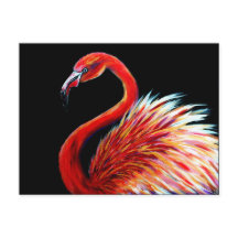 Flamingo Art Print Briefkaart