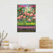 Flamingo Art Print Tropical Pink Room (Keuken)