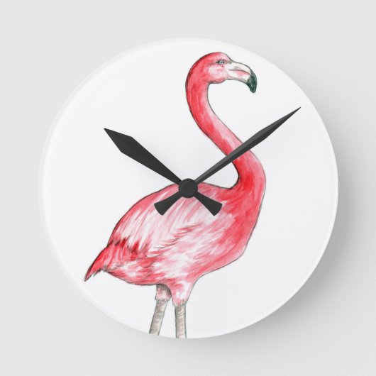 Flamingo Art Ronde Klok (Voorkant)