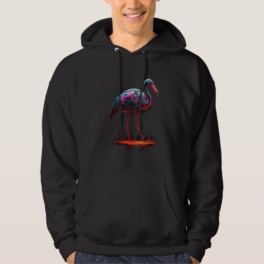 Flamingo artwork  animal  animal flamingo 3 hoodie (Voorkant)