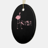 Flamingo Aruba Keramisch Ornament (Links)