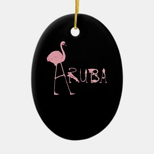 Flamingo Aruba Keramisch Ornament (Voorkant)