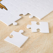 Flamingo as Hair stylist with Scissors Legpuzzel (Zijkant)