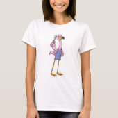 Flamingo as Hair stylist with Scissors T-shirt (Voorkant)
