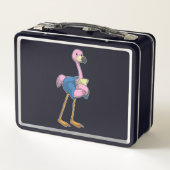 Flamingo as Secretary with Notepad (Achterkant)