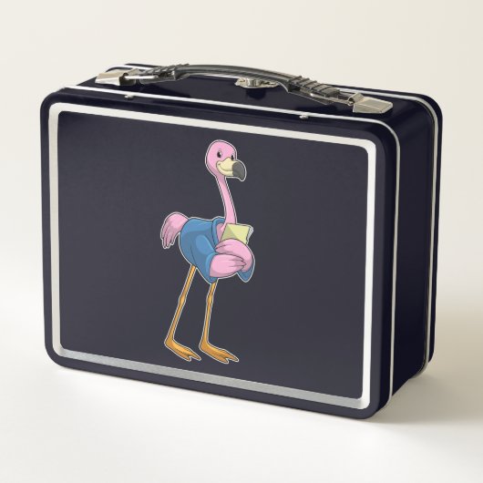 Flamingo as Secretary with Notepad (Achterkant)