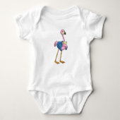 Flamingo as Secretary with Notepad Romper (Voorkant)