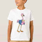 Flamingo as Secretary with Notepad T-shirt (Voorkant)