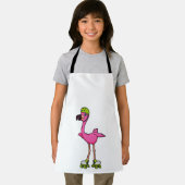 Flamingo as Skater with Roller skates & Helmet Schort (Insitu)