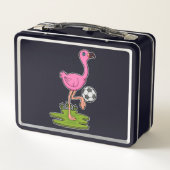 Flamingo as Soccer player with Soccer (Achterkant)