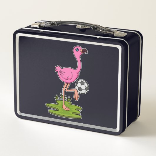 Flamingo as Soccer player with Soccer (Achterkant)