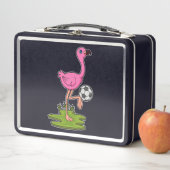 Flamingo as Soccer player with Soccer (In situ)