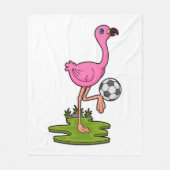 Flamingo as Soccer player with Soccer Fleece Deken (Voorkant)