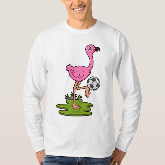 Flamingo as Soccer player with Soccer T-shirt (Voorkant)