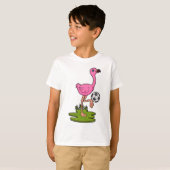 Flamingo as Soccer player with Soccer T-shirt (Voorkant volledig)