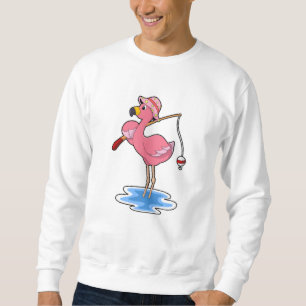 Flamingo at Fishing with Fishing rod Trui