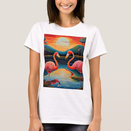 Flamingo attractie t-shirt (Voorkant)