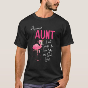 Flamingo Auntie Cute en Flamingo Aunt T-shirt