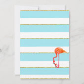 Flamingo Baby Blue Stripe Sip en zie Kaart (Achterkant)