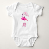 Flamingo - Baby Jersey Bodypakje Romper (Voorkant)