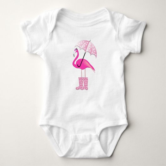 Flamingo - Baby Jersey Bodypakje Romper (Voorkant)
