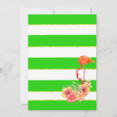 Flamingo Baby Niet Geslacht Groene Streep Sip en Z Kaart (Achterkant)