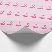 Flamingo Baby Roze omslagpapier Cadeaupapier (Hoek)