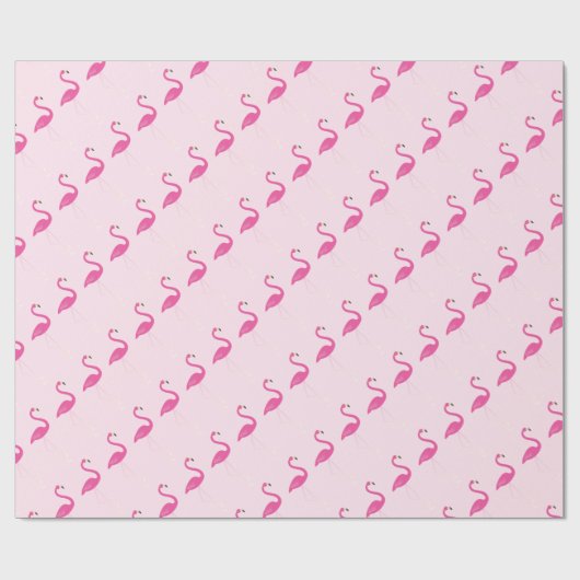 Flamingo Baby Roze omslagpapier Cadeaupapier (Vlak)