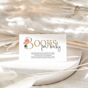Flamingo Baby shower Book Request Enclosure Card Informatiekaartje