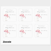 Flamingo Baby shower bookplate sticker (Vel)