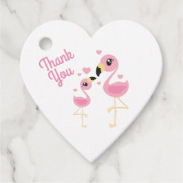 Flamingo Baby shower Cute Tropical Bedankjes Labels
