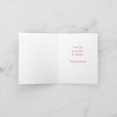 Flamingo Baby shower Cute Tropical Bedankkaart (Binnen)