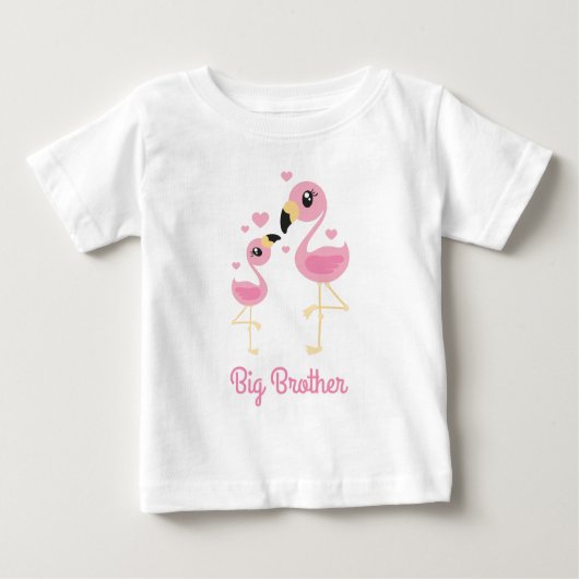 Flamingo Baby shower Cute Tropical Big Brother (Voorkant)