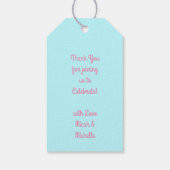 Flamingo Baby shower Cute Tropical Cadeaulabel (Achterkant)