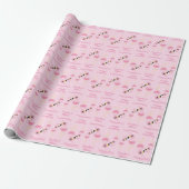 Flamingo Baby shower Cute Tropical Cadeaupapier (Uitgerold)