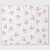 Flamingo Baby shower Cute Tropical Cadeaupapier (Vlak)