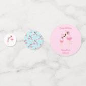 Flamingo Baby shower Cute Tropical Confetti (Achterkanten)