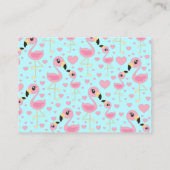 Flamingo Baby shower Cute Tropical Informatiekaartje (Achterkant)